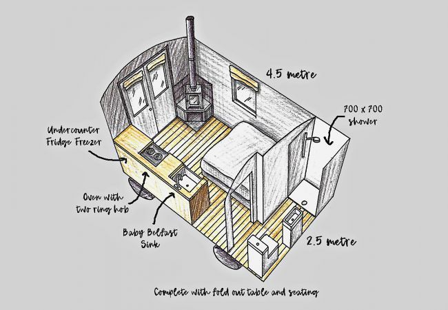 Chalet in Pwllheli - 'Elen' Gypsy Hut