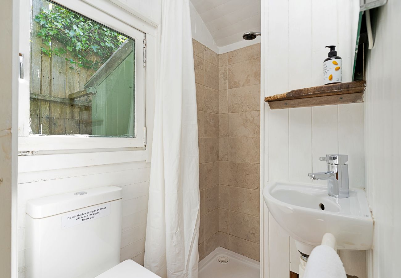 Houten huisje in Solva - The Woodland Shepherd's Hut